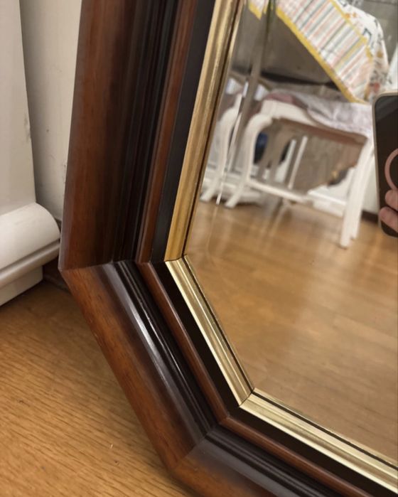 Espelho vintage em madeira