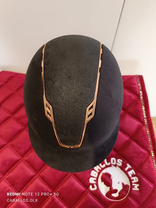 55;56;57 Kask jeździecki KnightsBridge czarny rosegold