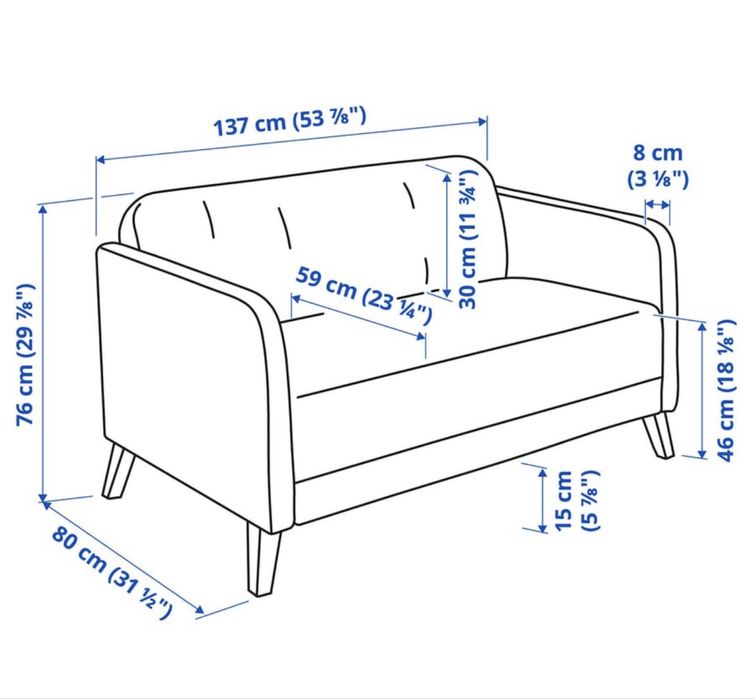 Sofa Dois Lugares Ikea Novo