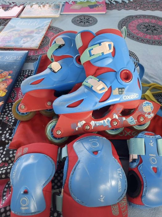 Patins em linha+proteções