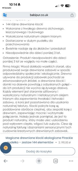 Drewniane klocki Magic Wood