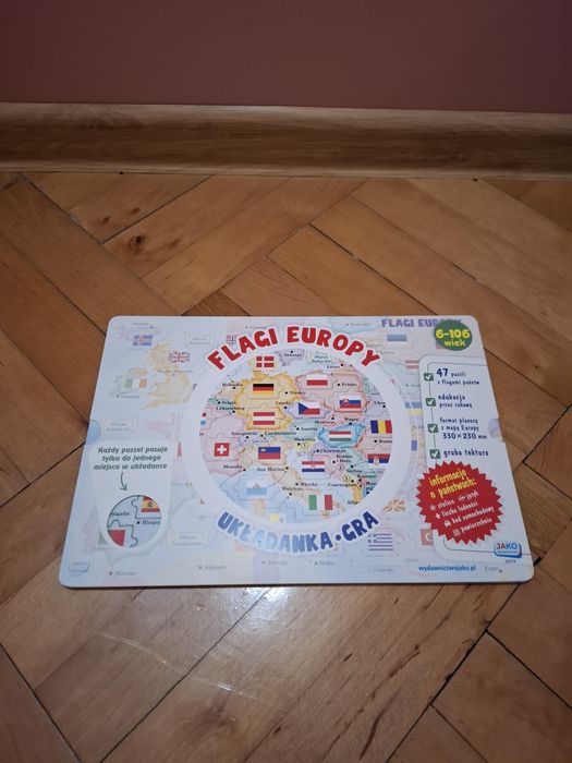 Nowa gra z puzzlami Flagi Europy.