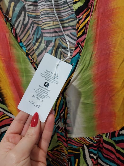 Sukienka boho uniwersalny midi luźna wiskoza