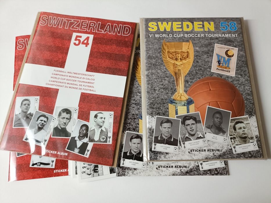 Set Swiss 54 + Sweden 58 WORLD CUP SOCCER ALBUMS