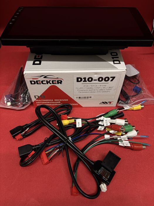 Магнітола Decker D10-007 (4/64Gb) 360^/DSP/4G/GPS/Android 13/