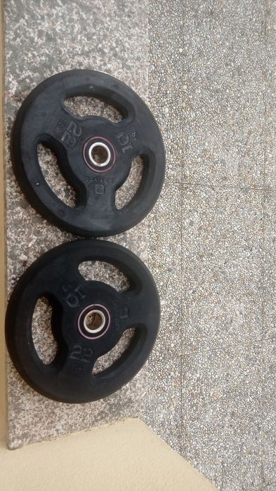 Discos 10kg revestimento borracha