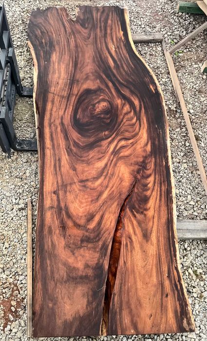 Nowoczesny Rustykalny stół do jadalni orzech włoski suar egzotyk #51