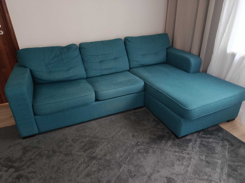 Narożnik rozkładany 245 cm – Corinne Cobson – funkcja spania, szezlong