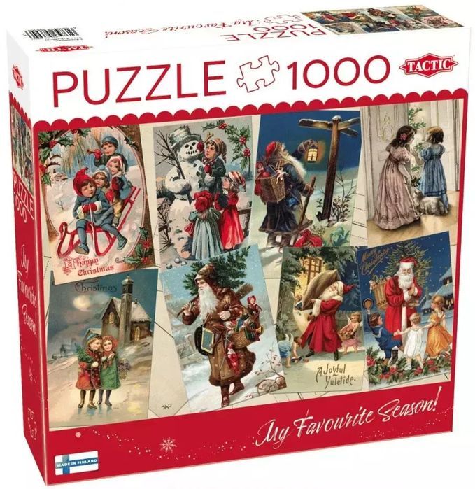 Puzzle 1000 Vintage Christmas Cards. Nowy Produkt