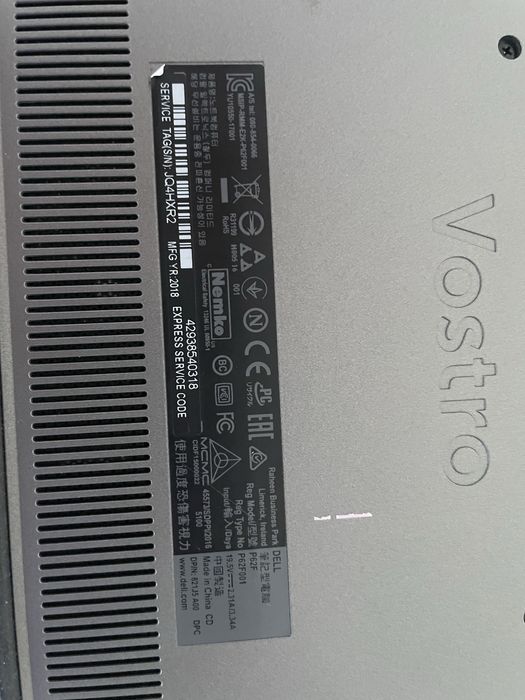 Laptop Dell Vostro 5568 i5 , 8gb ram , 256 ssd