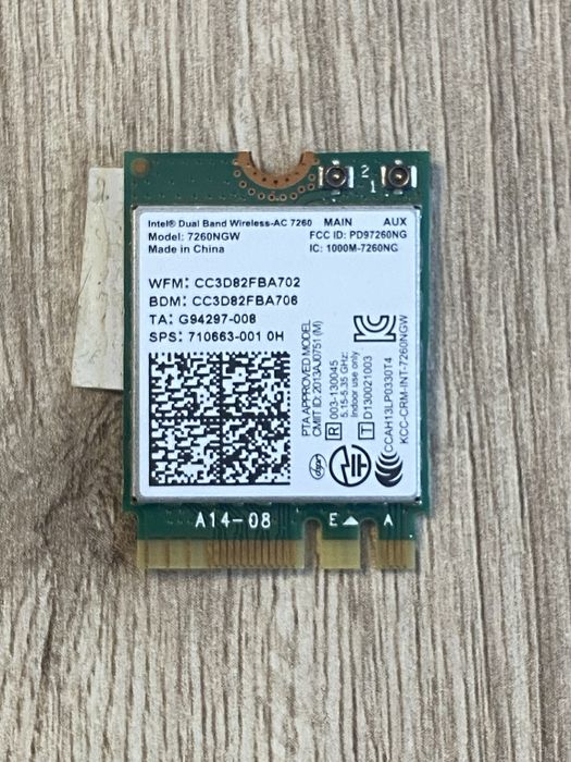 Б/У сетевая карта Intel Dual Band wireless Ac-7260