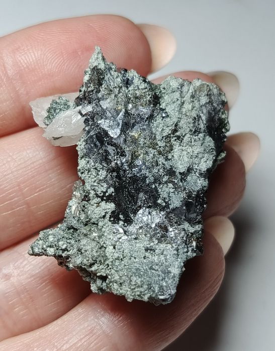 Galena z kwarcem i chlorytem Bułgaria