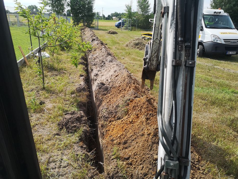 Usługi koparką, minikoparką, ładowarka, prace ziemne, ogrodzenia