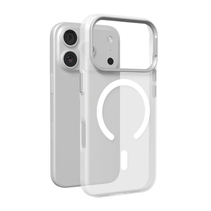 Etui Puro Lightfeel na iPhone 17 Pro kompatybilne z MagSafe - przezroczysto-białe