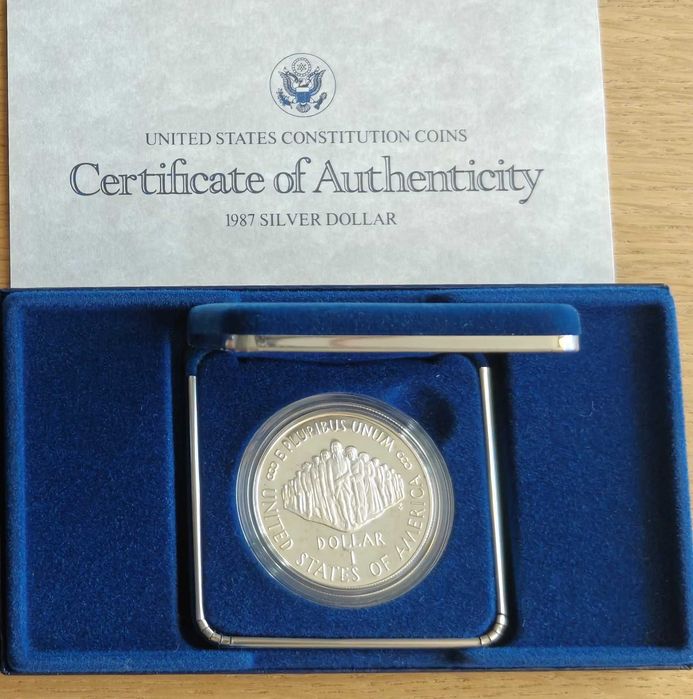 USA - 1 dolar - Konstytucja. Moneta w etui z certyfikatem.