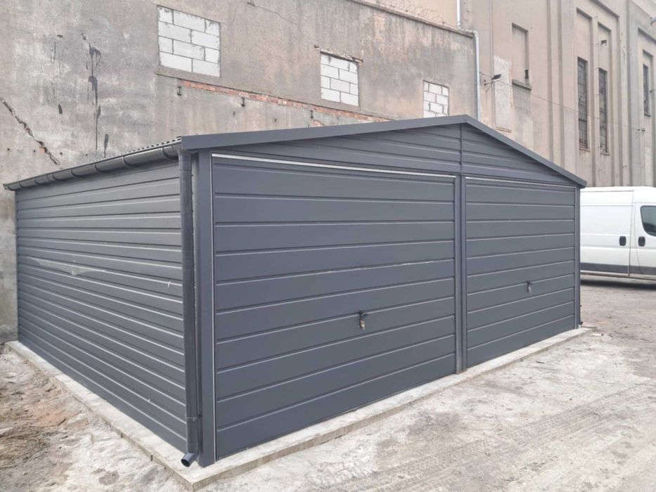 Garaż blaszany 6x5 WZMOCNIONY PROFILAMI. Producent. Cała POLSKA.