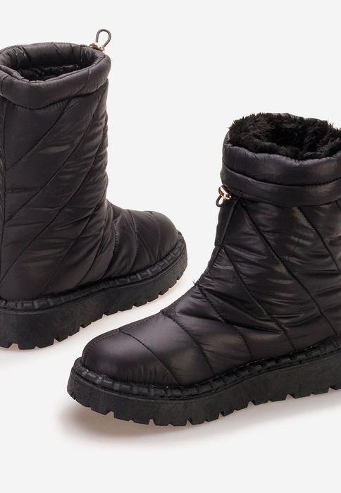 Czarne Śniegowce Damskie R 41