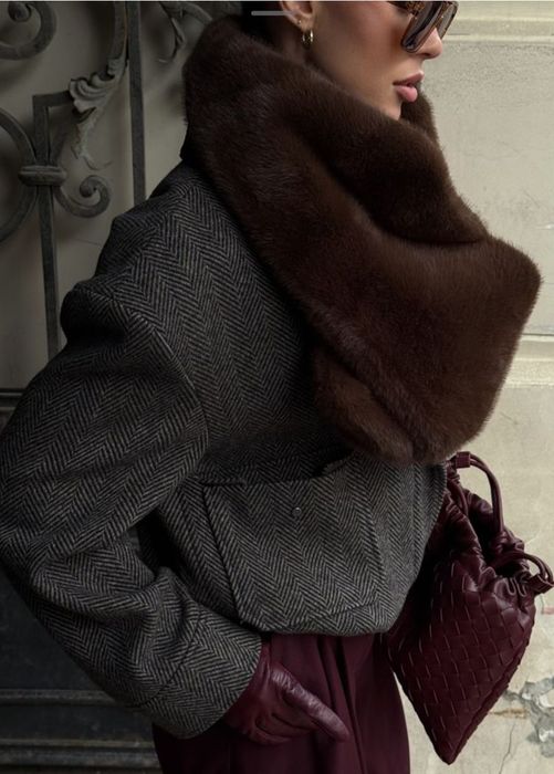 Golas, cachecol em pêlo autêntico Vison, sob medida