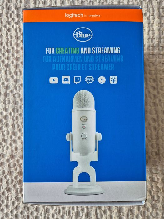 Mikrofon BLUE Yeti White Biały - rok gwarancji - prawie nowy - zestaw