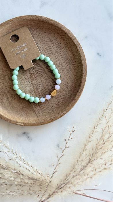 Bransoletka z naturalnych kamieni Golden Mint Mindihandmade.pl
