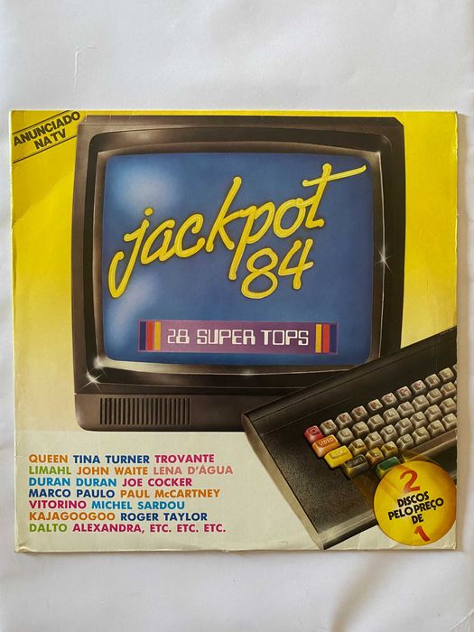 Vários Artistas - "Jackpot 84 - 28 Super Tops" Vinil