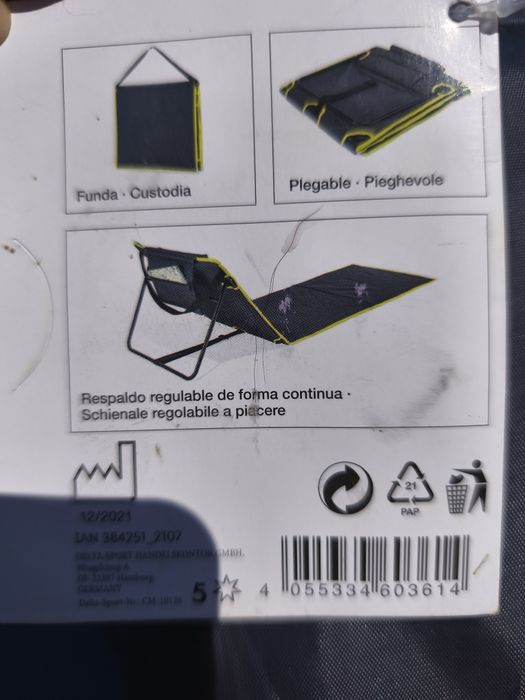 Espreguiçadeira portátil 2un NOVAS