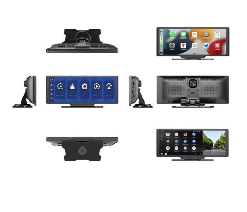 Автомагнітола CarPlay 26×10 см з Bluetooth для iPhone та Android, Andr