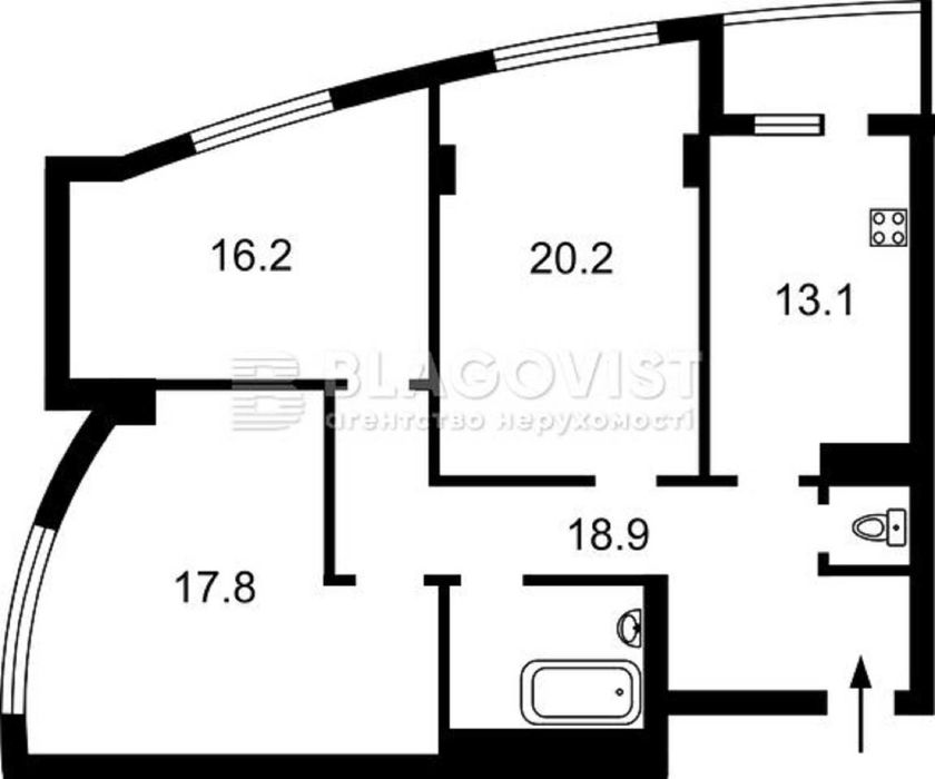 ЖК Вікторія, Берестейський пр-т 121-А, метро Житомирська 3 кім 175000$ - Vue 2
