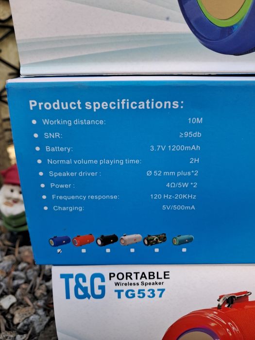 Coluna Bluetooth T&G com 25cm