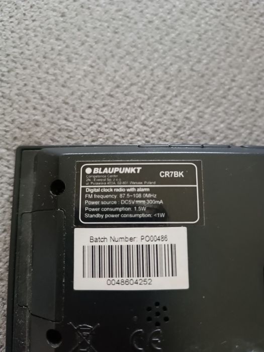 BLAUPUNKT CR7BK radiobudzik