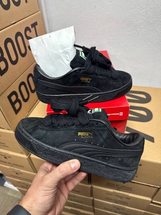 Кроссовки Puma Suede XL black/Пума слайд черные 36 37 38 39 40 41
