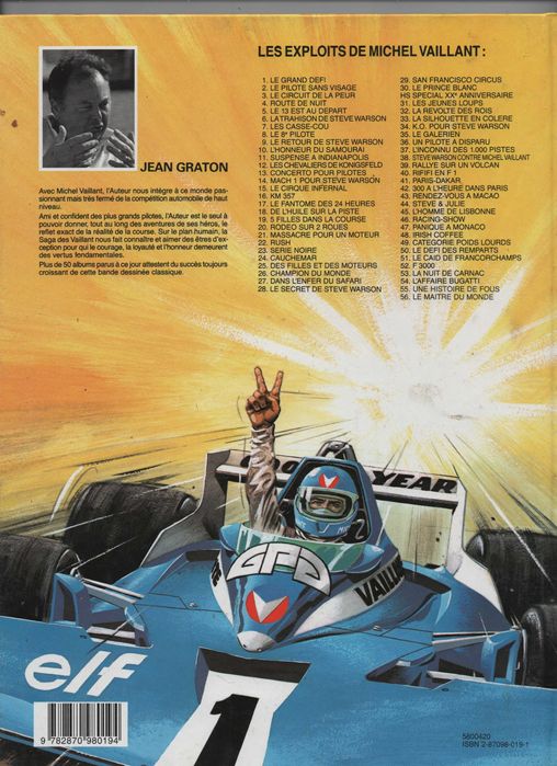 Livro "Michel Vaillant - Route De Nuit" 1994 Graton Éditeur