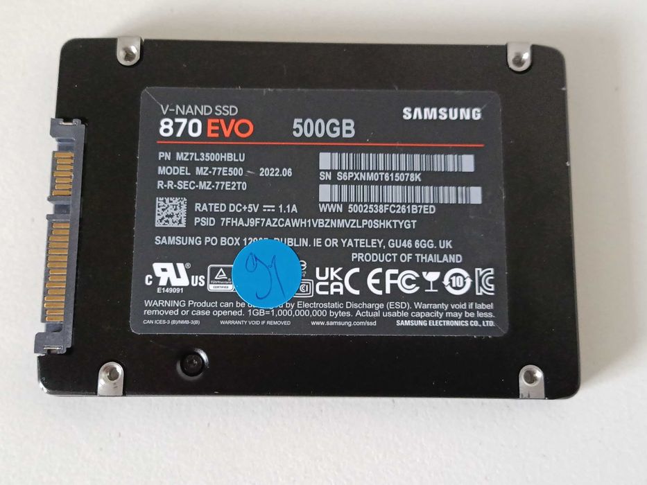 500GB SSD  Samsung 870 Evo 2.5" Sata
