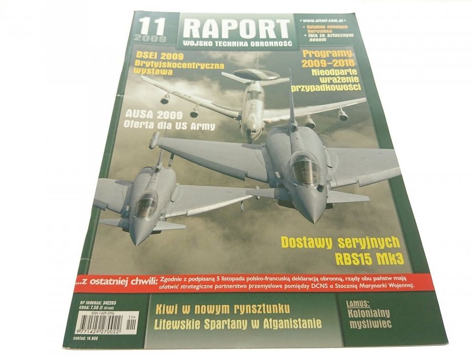 Raport. Wojsko Technika Obronność 11 2009