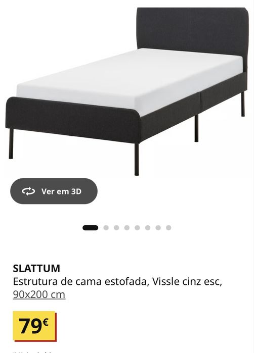 Cama SLATTUM  Solteiro Ikea