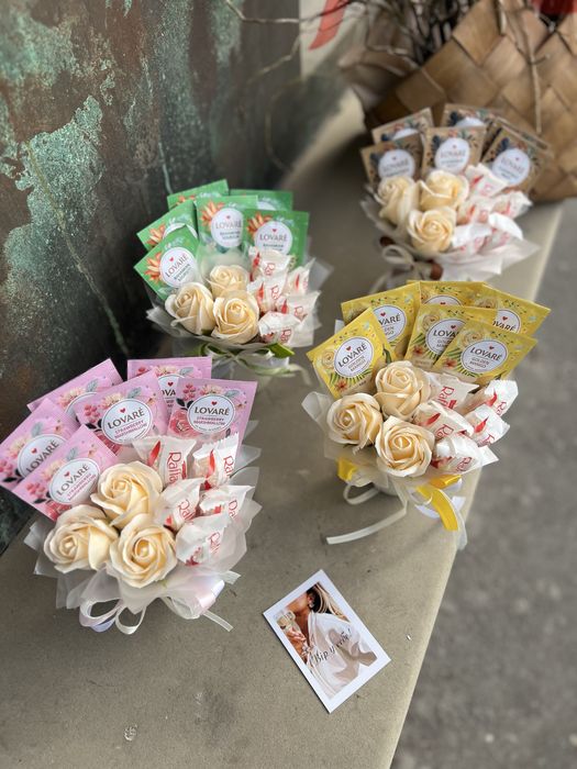 Солодкі подарунки, солодкі букети, букети чоловічі, смачні букети