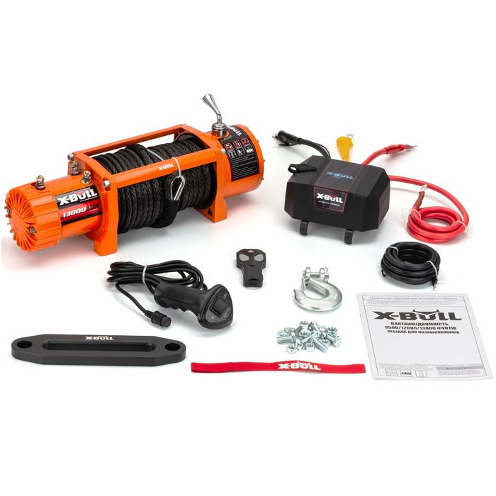 Електрична автомобільна лебідка X-BULL 13000LBS з синтетичною мотузкою