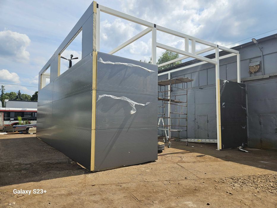 Pawilon Handlowy,Kontener,Kontener biurowy,magazyny,sklep,Montaż Płyt