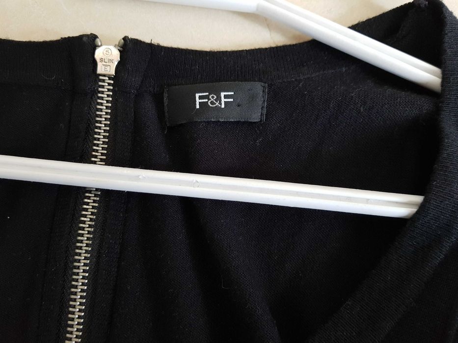 Czarna nietypowa sukienka tunika F&F - r. 42 44 46 – st. bardzo dobry