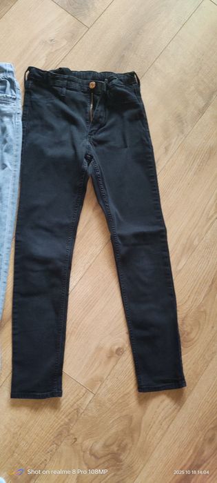 Jeansy  joggery dziewczęce 140/146