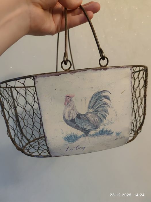 Набір Прованс: кошик підсвічник та тримачі для тарілок