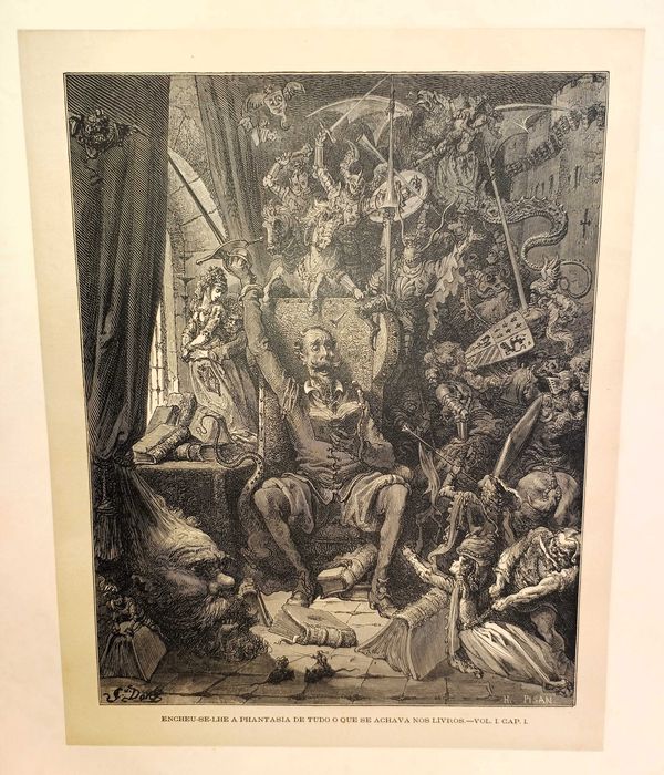 Gravuras Dom Quixote de la Mancha Gustave Doré H. Pisan 1866