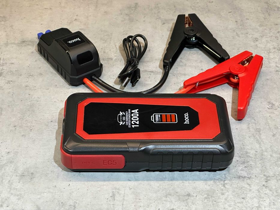 Пусковое устройство для автомобиля бустер пик 1200А HOCO QS3 10000mAh