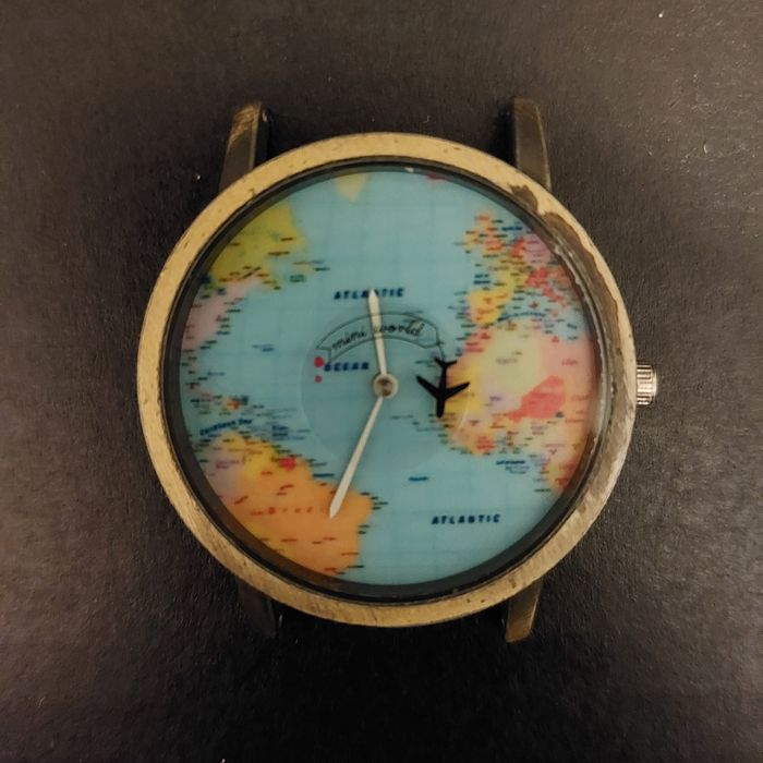 zegarek, unisex, bez paska,sekundnik jest samolotem, 4cm