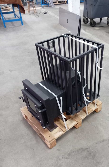 Piec tunelowy do sauny opalany drewnem, zewnętrzny 8-20m3