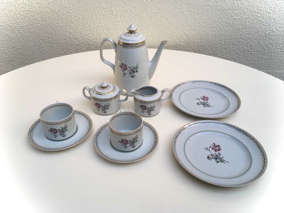 Conjunto / serviço de chá ou café Vista Alegre "Índias" (verde)