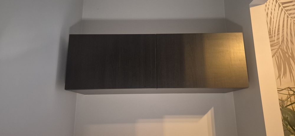 Ikea szafka podwójna wisząca czarny brąz 120x38