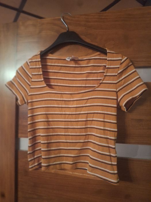 Bluzka damska H&M Basic rozm.M 95%bawełna stan bardzo dobry.