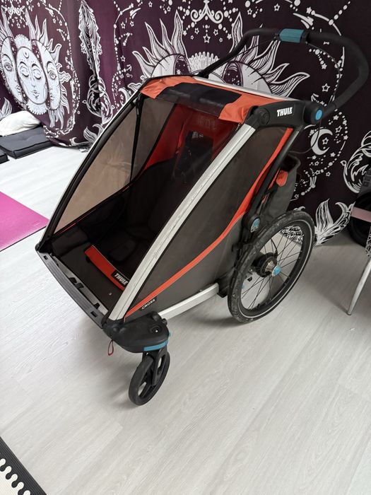 Przyczepka Thule dla dwójki dzieci – 3w1 + akcesoria