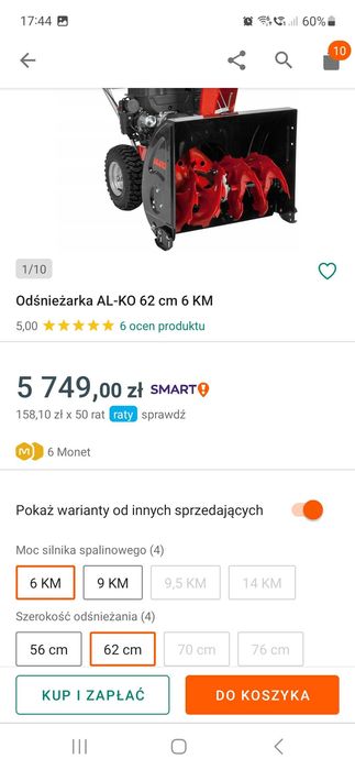 Odśnieżarka AL-KO 62cm  6KM